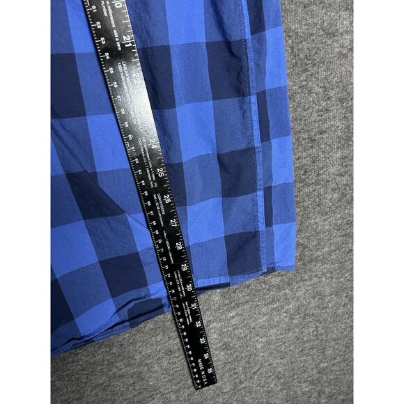 ROWM Blue Flannel Plaid Multicolor Short Sleeve‎ Button Down Size 2XB Shirt - Picture 4 of 5